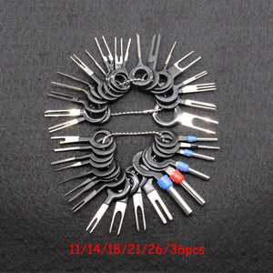 36pcs Car Terminal Removal Kit Wiring Crimp Connector Pin Extractor Puller Terminal Repair Professional Tools