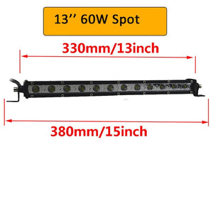 Auxtings Slim LED Light Bar Single Row 7" 13" 20" 25" 32" 38'' inch 90W 120W 150W 180W For SUV 4X4 Off Road LED Work Light Lamp