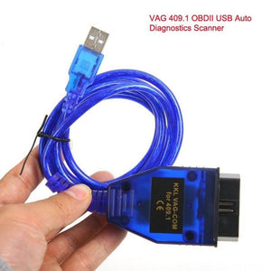 OBD2 USB Cable VAG-COM KKL 409.1 Auto Scanner Scan Tool For Seat Diagnostic Tools Car Styling