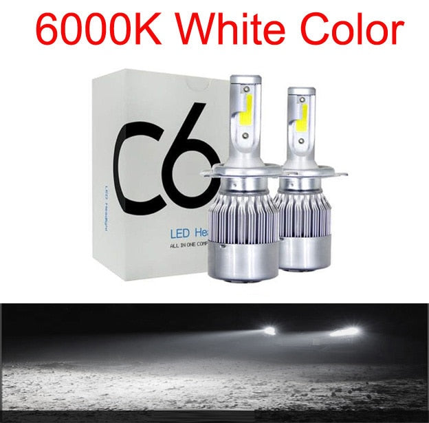 Muxall 8000LM/Pair LED Headlight Bulbs 72W Auto Lights Car H7 LED H1 H3 H27 H11 HB3 HB4 H4 H13 9004 9007 Car Styling Lamp