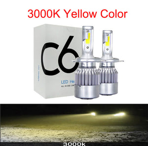 Muxall 8000LM/Pair LED Headlight Bulbs 72W Auto Lights Car H7 LED H1 H3 H27 H11 HB3 HB4 H4 H13 9004 9007 Car Styling Lamp