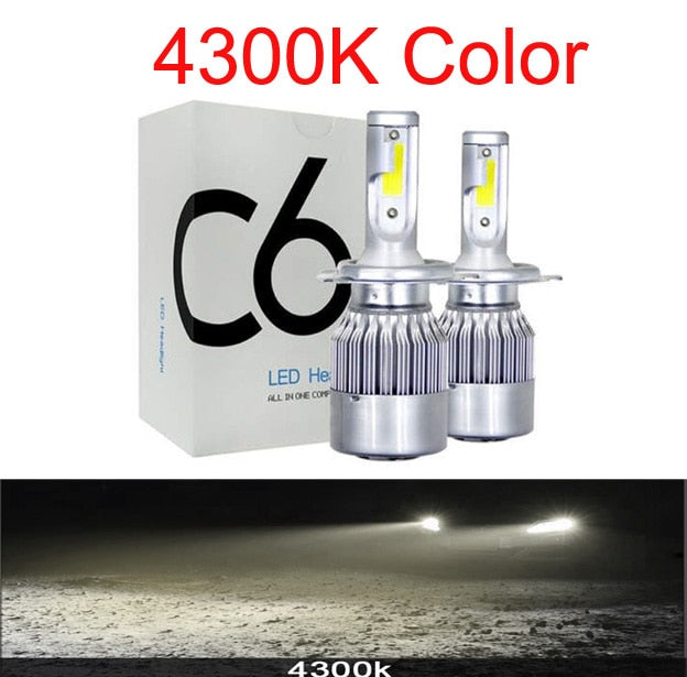 Muxall 8000LM/Pair LED Headlight Bulbs 72W Auto Lights Car H7 LED H1 H3 H27 H11 HB3 HB4 H4 H13 9004 9007 Car Styling Lamp