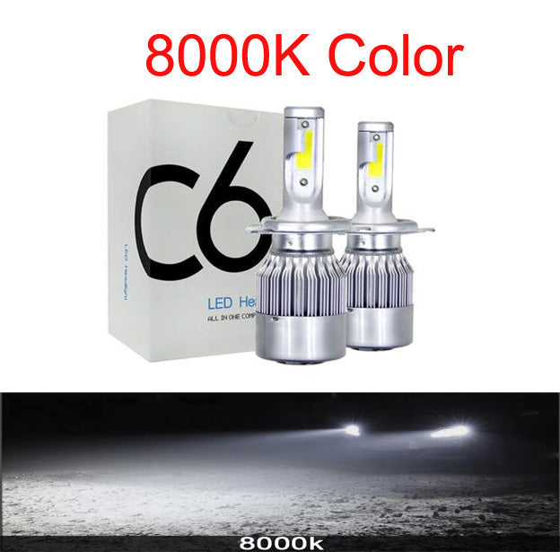 Muxall 8000LM/Pair LED Headlight Bulbs 72W Auto Lights Car H7 LED H1 H3 H27 H11 HB3 HB4 H4 H13 9004 9007 Car Styling Lamp