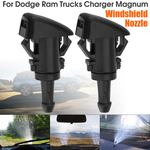 2Pcs Car Windshield Washer Wiper Water Spray Nozzle 47186 for Chrysler 300 for Dodge Avenger for Jeep for Compass Charger