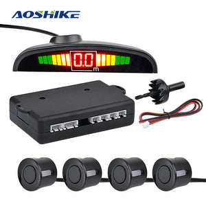 AOSHIKE Car Auto Parktronic LED Parking Sensor with 4 Sensors Reverse Backup Car Parking Radar Monitor Detector System Display