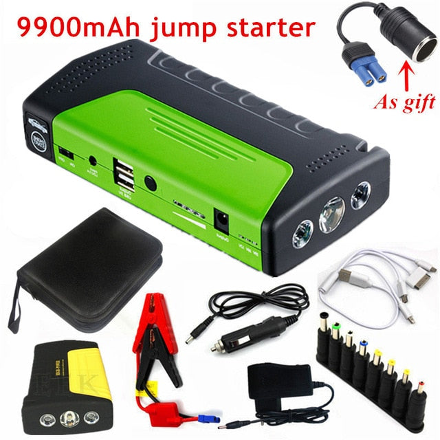 High Capacity Starting Device Booster 600A 12V Portable Car Jump Starter Power Bank Car Starter For Car Battery Charger Buster