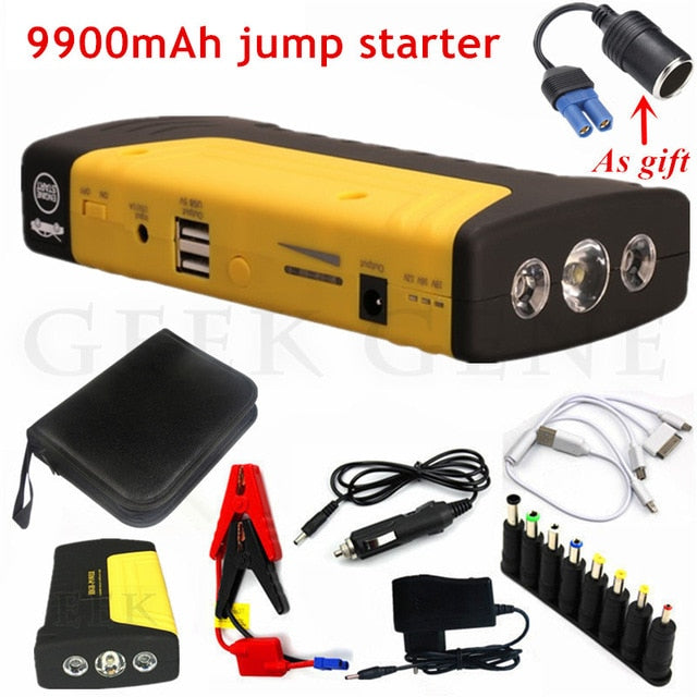 High Capacity Starting Device Booster 600A 12V Portable Car Jump Starter Power Bank Car Starter For Car Battery Charger Buster