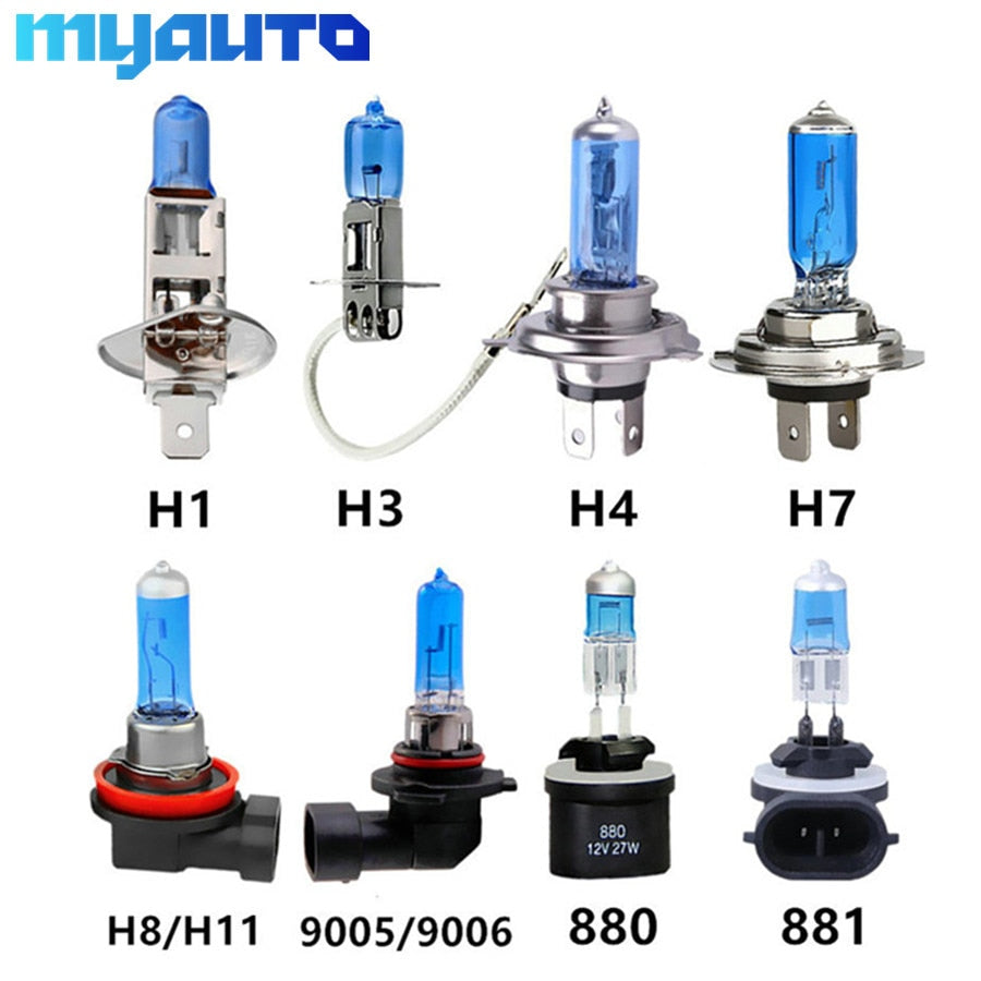 Car Light H1 H3 H4 H7 H8 H9 H11 9005 HB3 9006 HB4  Auto halogen lamp bulb Fog Lights 55W 100W 12V Super White Headlights Lamp