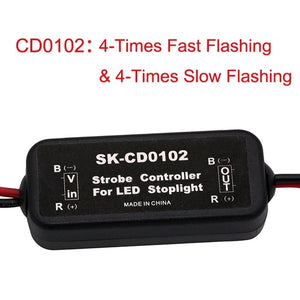 GS-100A Flash Strobe Controller Flasher Module For Car LED Brake Stop Light Lamp 12-24V Short Circuit Protection CD0100/01/02